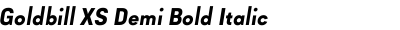 Goldbill XS Demi Bold Italic